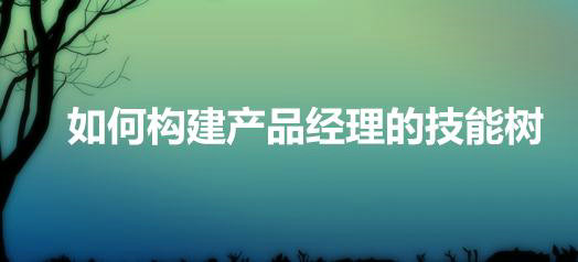 产品经理，你应该怎样构建自己的技能树？